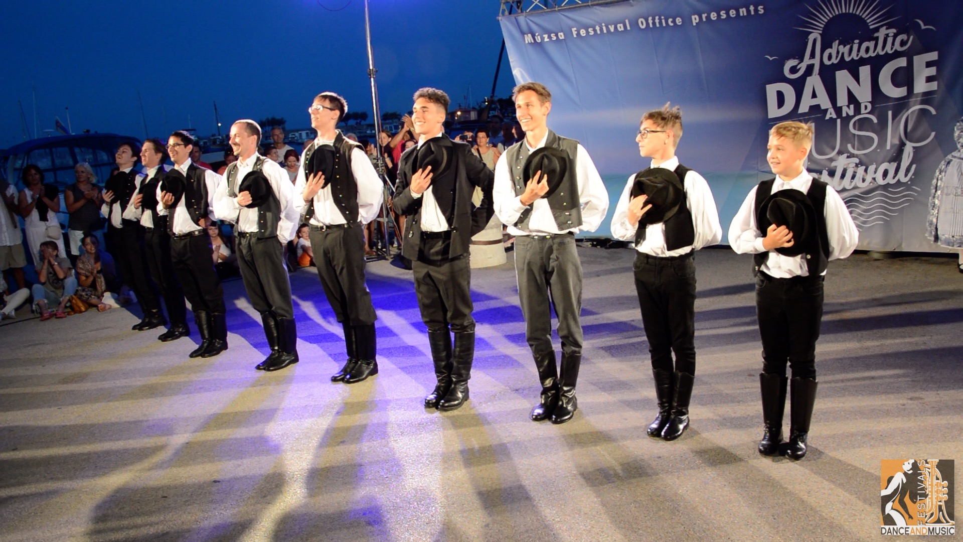 Performers at the IX. Adriatic International Folk Dance and Music Festival in Novi Vinodolski, Croatia.